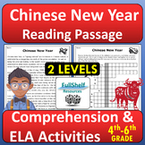 Chinese New Year Reading Comprehension Passage ELA Activit