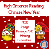 Chinese New Year - Reading Informational Text Passage & Writing Extensions FREE