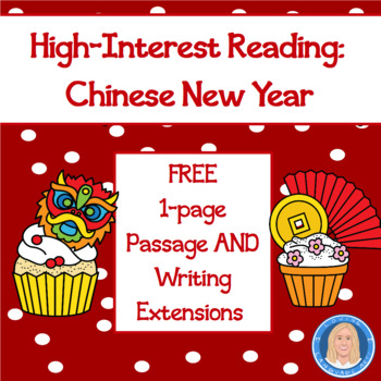 Preview of Chinese New Year - Reading Informational Text Passage & Writing Extensions FREE