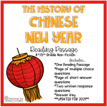 Preview of Chinese New Year Reading Passage UPDATED 2021
