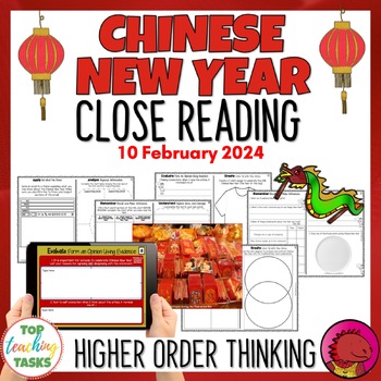 Preview of Chinese New Year Reading Passages and Questions | Digital Option Included