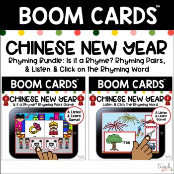 Preview of Chinese New Year Rhyming Bundle: Is it a Rhyme?/Listen & Click the Rhyming Word