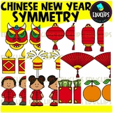 Chinese New Year Symmetry Clip Art Set {Educlips Clipart}