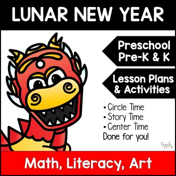 Preview of Lunar New Year Theme Activities for Preschool & PreK Math Literacy Art