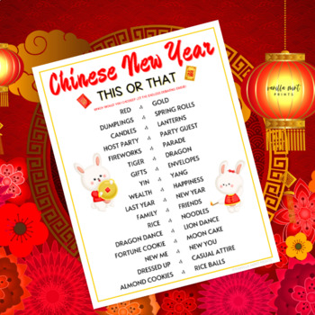 Chinese New Year This or That Activity | Year of the Rabbit Brain Break ...