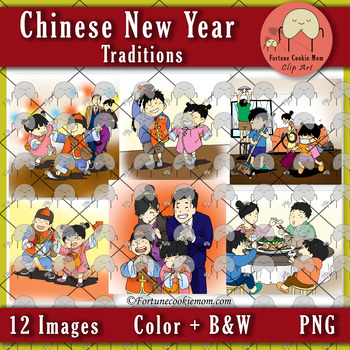 Preview of Chinese New Year Traditions Clip Art