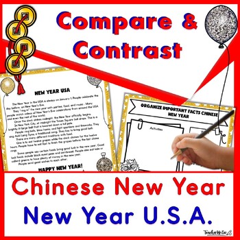 Preview of Chinese Lunar New Year U.S.A. Compare Contrast Informative Writing