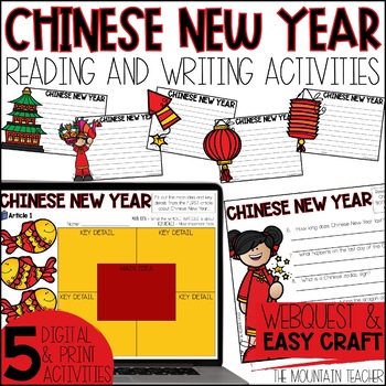 Preview of Chinese New Year Webquest | Reading Comprehension Activities & Writing Craft
