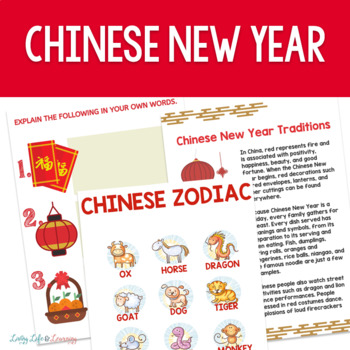 Chinese New Year Worksheets by Living Life and Learning | TPT