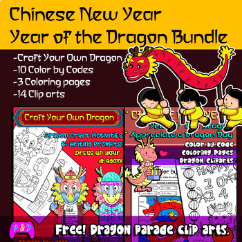 Preview of Chinese New Year + Year of The Dragon Activities Bundle +Bonus!