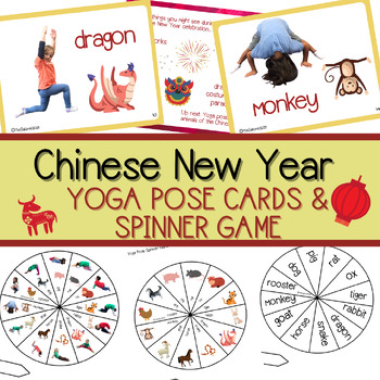 Preview of Lesson Plan for Chinese New Year: Yoga Cards and Spinner Game