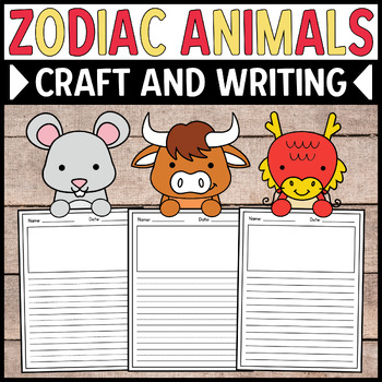 Preview of Chinese New Year Zodiac Animals Craft and Writing • Lunar New Year Craft 2024