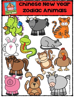 Chinese Zodiac Animals Clipart, Chinese New Year Clip Art By ClipArtisan