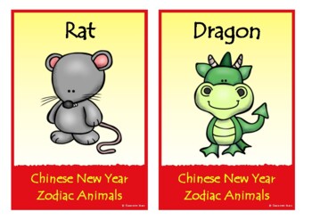 Preview of Chinese New Year Zodiac Animals Picture Set