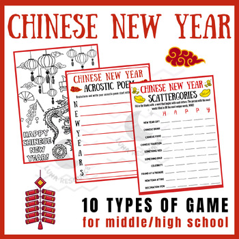 Preview of Chinese New Year independent reading Activities Unit Sub Plans Early finishers