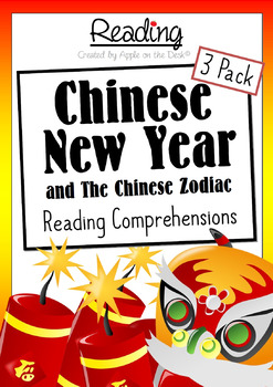 Preview of Chinese New Years + Chinese Zodiac Story Reading Comprehensions - 3 Pack