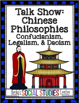 Preview of Ancient China Confucianism Daoism Legalism Philosophies - Talk Show Activity