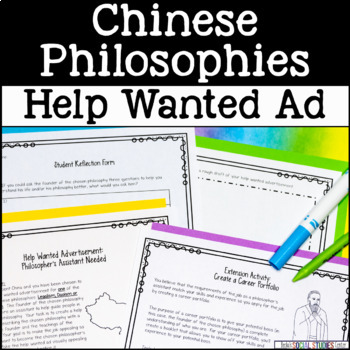 Preview of Chinese Philosophies - Confucianism Daoism Legalism - Help Wanted Ad