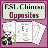Chinese Speakers ESL Opposites Worksheets- ESL Antonyms- E
