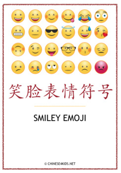 Preview of Chinese Theme Vocabulary Learning Pack – Smiley Emoji
