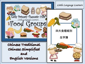 Preview of Chinese Immersion Traditional and Simplified: DL Food Thematic Unit