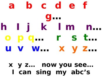 Chinese Version of the US ABC Song Fun Printout by Jennifer Creswell
