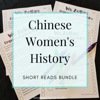 Preview of Chinese Women's History Short Reads Bundle