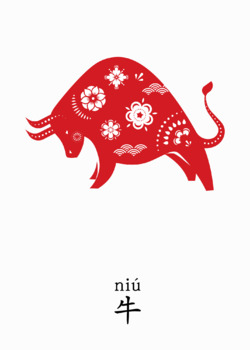 Preview of Chinese Zodiac Animal Chinese Learning Flashcards for Kids
