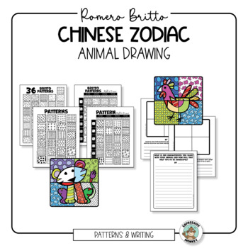 Chinese Zodiac Animal Drawing in the Style of Romero Britto | TpT