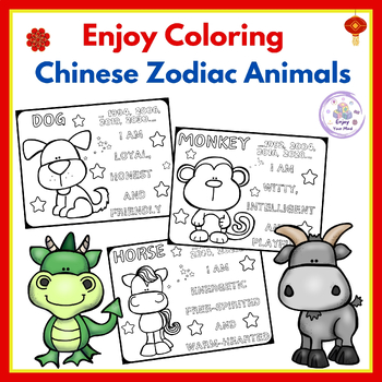 Chinese Zodiac Coloring Sheets | Chinese Lunar New Year Coloring Pages ...