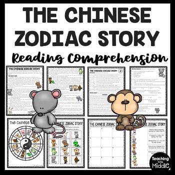 Preview of Chinese Zodiac Story Reading Comprehension Worksheet Chinese New Year
