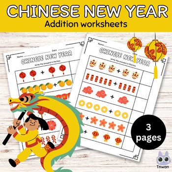 Chinese,lunar new year 2024,math addition activities, kindergarten ...