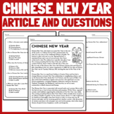 Chinese new year Article and Reading Comprehension Questio