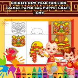 Chinese new year fun lion dance paper bag puppet craft | cny