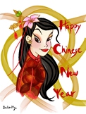 Chinese new year girl