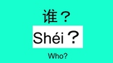 Chinese question words Classroom poster