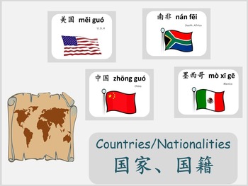 Preview of Chinese thematic unit: Countries and Nationalities