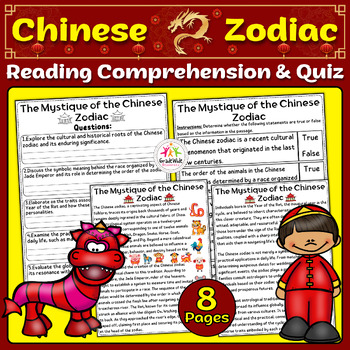 Preview of Chinese zodiac Nonfiction Reading & Quiz | Chinese Lunar New Year 2024, DRAGON