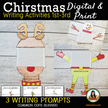 Preview of Christmas Writing Activities, How To Prompts