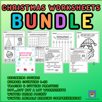 Preview of Christmas Worksheets Bundle