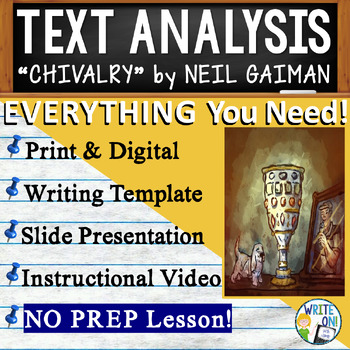 Preview of Chivalry by Neil Gaiman - Text Analysis Writing Prompt, Text Based Evidence Unit