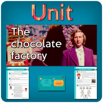 Preview of THE CHOCOLATE FACTORY: A complete unit for ESL learners!