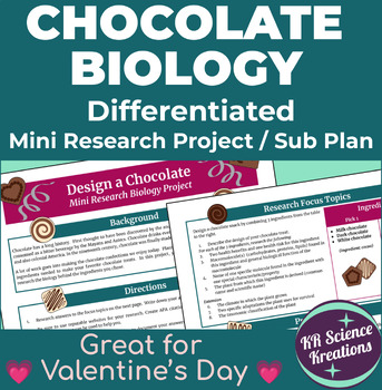 Preview of Chocolate Biology Differentiated Mini Project / Sub Plan