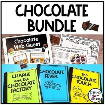 Preview of Chocolate Bundle - Novel Studies - Web Quest - Opinion Writing