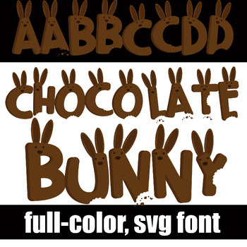 Preview of Chocolate Bunny Full-color Font