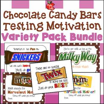 Preview of Chocolate Candy Bars Variety Pack Testing Motivation Bundle- Twix, Snickers, M&M