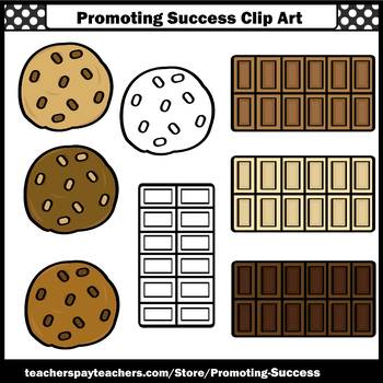 chocolate chip cookie clip art black and white