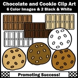 Chocolate Chip Cookie Clipart for Commercial Use Digital M