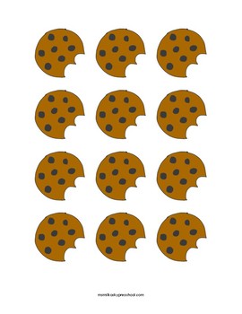 Chocolate Chip Cookie With a Bite Cutouts by Ms Milkosky the Mathematician