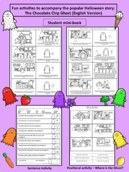 Preview of Chocolate Chip Ghost Activity for October & Halloween in English